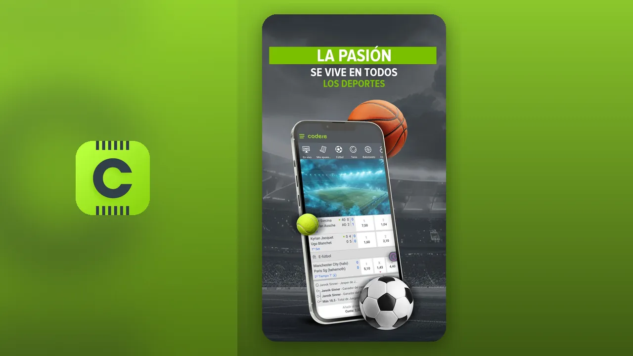 Captura oficial de la app de Codere